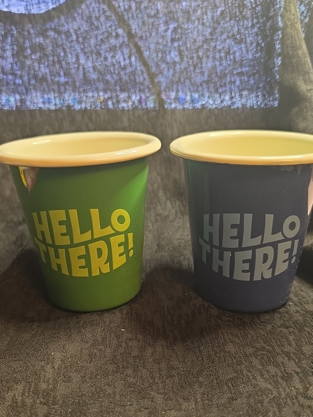 Tabitha Brown Hello There Tumblers Set of 2 Tumblers Blue & Green